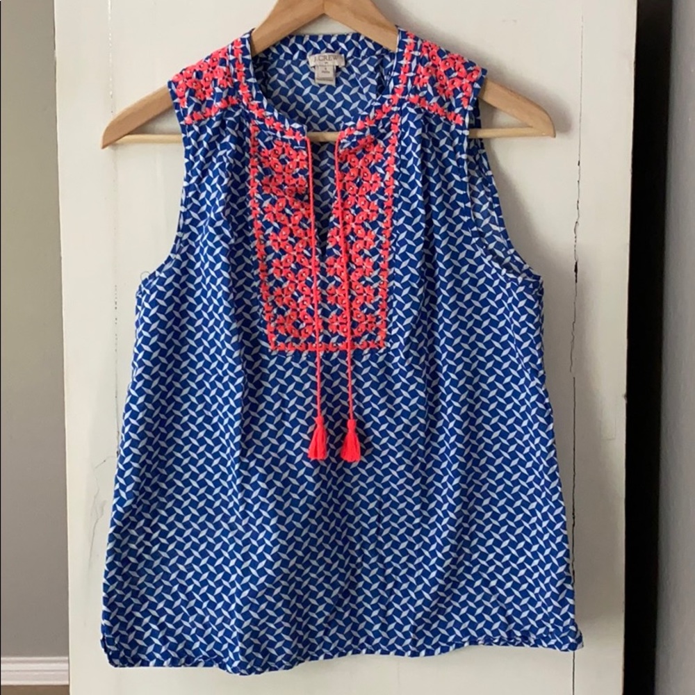 J Crew sleeveless blouse